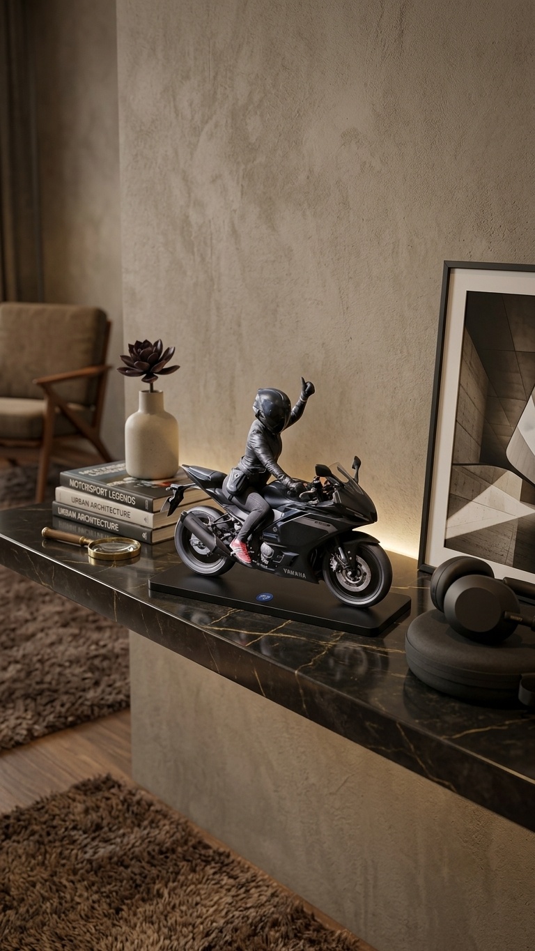 Troféu-maquete em MDF de uma moto
